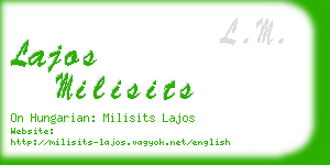 lajos milisits business card